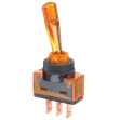 Miniaturebillede af Kontakt vippe on-off gul 20amp