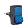 Miniaturebillede af Kontakt firkantet on-off blå 16amp