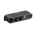 Miniaturebillede af Strømudtag med 4 udtag og USB 12/24v