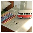 Miniaturebillede af VW T1 bus bluetooth højttaler rød