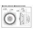 Miniaturebillede af Alpine S2-S40 10 cm højttaler 2 vejs coaxial