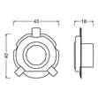 Miniaturebillede af Osram LEDriving Adapter for H19 2 stk