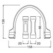 Miniaturebillede af Osram fleksibel inspektionslygte 265 lm