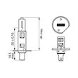 Miniaturebillede af Bosch Pure Light pære H1 55W 12V 1 stk