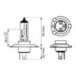 Miniaturebillede af Bosch Longlife pære H4 60/55W 12V 1 stk