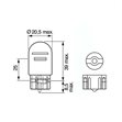 Miniaturebillede af Bosch Pure Light pære W21/5W 12V 2 stk