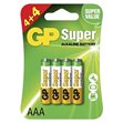 Miniaturebillede af GP Super Alkaline AAA/LR03 batterier 1,5V 8 stk
