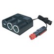 Miniaturebillede af Strømudtag 1->2+USB med ledning