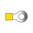 Kabelsko gul ring 5,3mm 2,5-6mm2 10 stk